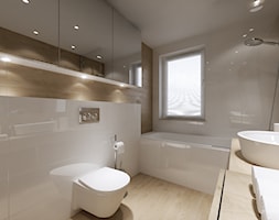 mieszkanie 34m2, Kraków Przewóz - Średnia z punktowym oświetleniem łazienka, styl nowoczesny - zdjęcie od PRØJEKTYW | Architektura Wnętrz & Design - Homebook