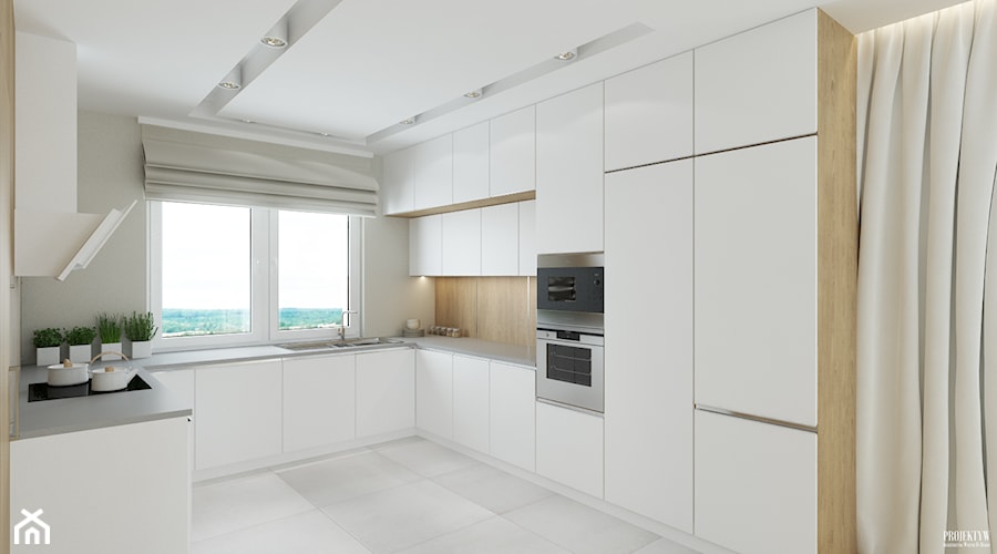 Projekt wnętrz domu jednorodzinnego w Gnojniku. - Kuchnia, styl nowoczesny - zdjęcie od PRØJEKTYW | Architektura Wnętrz & Design