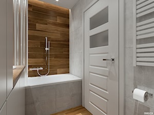 Projekt mieszkania. Kraków Śródmieście - Mała łazienka, styl nowoczesny - zdjęcie od PRØJEKTYW | Architektura Wnętrz & Design