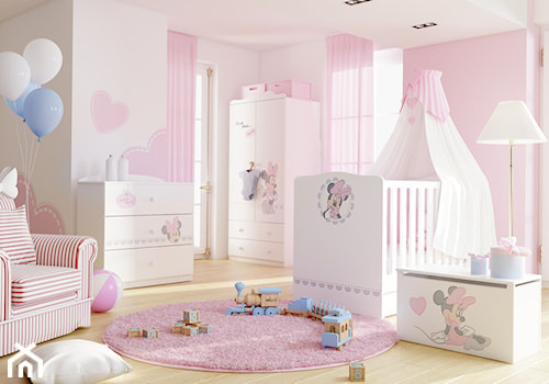 Kolekcje dziecięce - Duży różowy pokój dziecka dla niemowlaka dla dziewczynki - zdjęcie od Meblik - meble dla dzieci i młodzieży oraz darmowy projekt pokoju