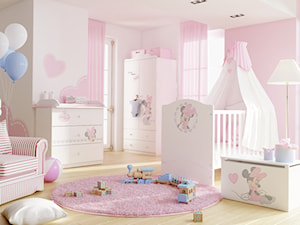 Kolekcje Disney - Duży biały różowy pokój dziecka dla dziecka dla dziewczynki, styl nowoczesny - zdjęcie od Meblik - meble dla dzieci i młodzieży oraz darmowy projekt pokoju