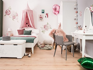 Kolekcja ReStyle - Średni biały szary pokój dziecka dla nastolatka dla dziewczynki, styl skandynawski - zdjęcie od Meblik - meble dla dzieci i młodzieży oraz darmowy projekt pokoju