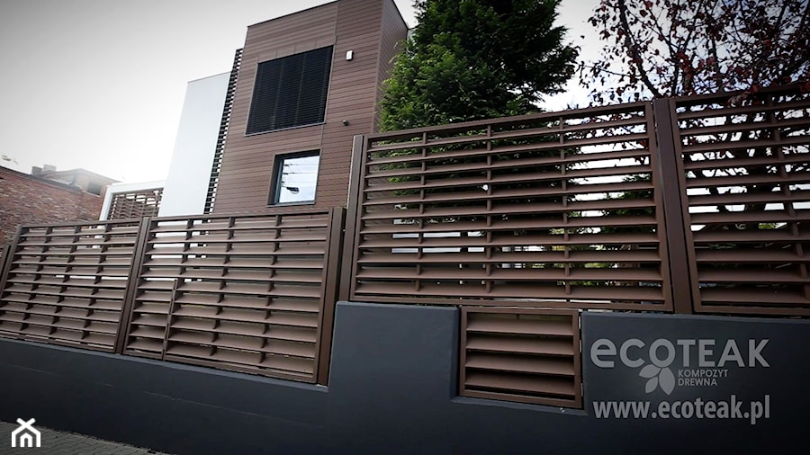 Ogrodzenie żaluzjowe z Kompozytu Drewna EcoTeak - zdjęcie od EkoTeak