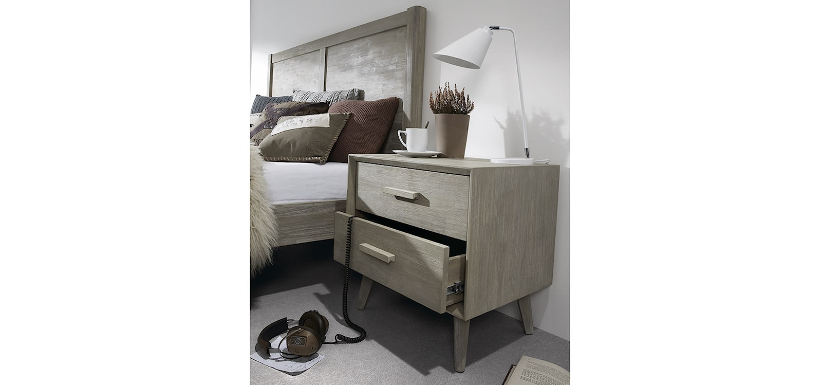 Sypialnia w szarościach - zdjęcie od Le Pukka concept store - Homebook