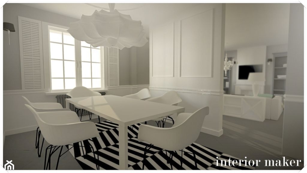 Mieszkanie na czarno-biało połączenie klasyki z nowoczesnością - zdjęcie od Le Pukka concept store - Homebook