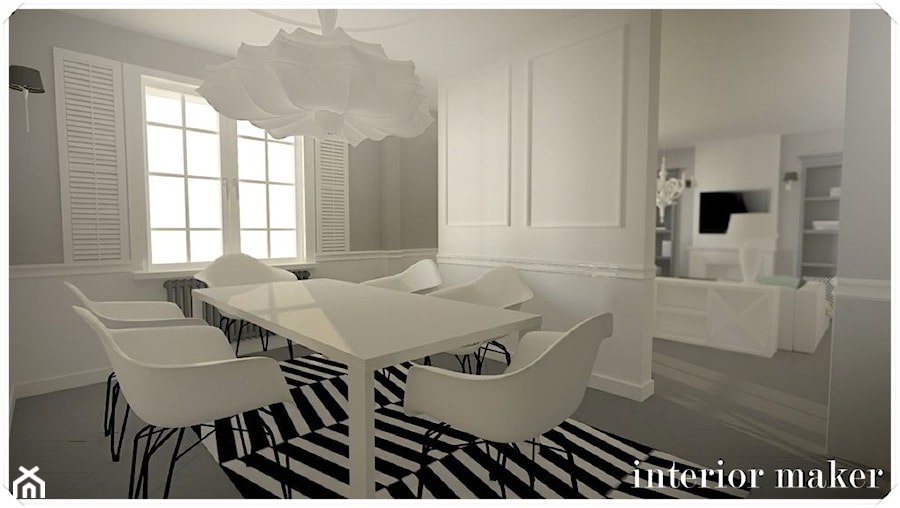 Mieszkanie na czarno-biało połączenie klasyki z nowoczesnością - zdjęcie od Le Pukka concept store