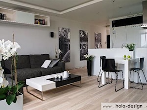 Minimalistyczny salon z jadalnią projektu Hola Design - zdjęcie od Le Pukka concept store