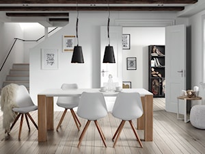 Jadalnia w bieli i drewnie - zdjęcie od Le Pukka concept store
