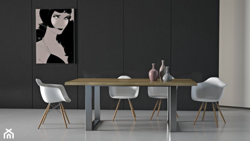 Minimalistyczna jadalnia z drewnianym stołem - zdjęcie od Le Pukka concept store