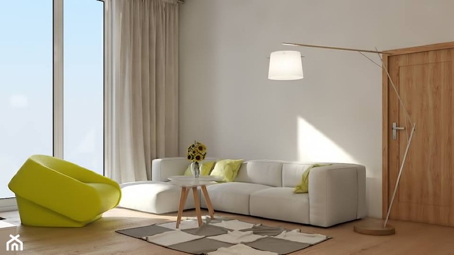 Nowoczesne mieszkanie z żółtymi akcentami - zdjęcie od Le Pukka concept store