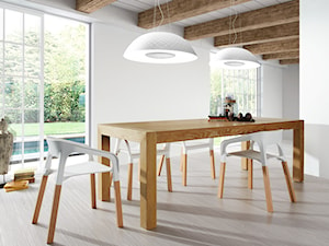 Jadalnia w bieli i drewnie - zdjęcie od Le Pukka concept store