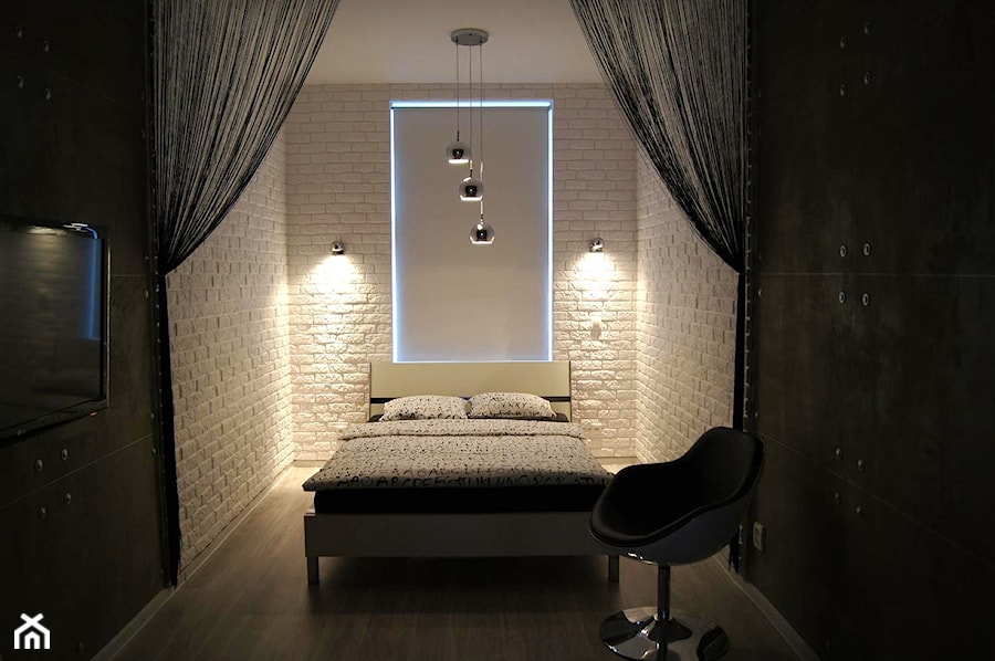 LOFT - Mała sypialnia, styl nowoczesny - zdjęcie od Monika Jankowska