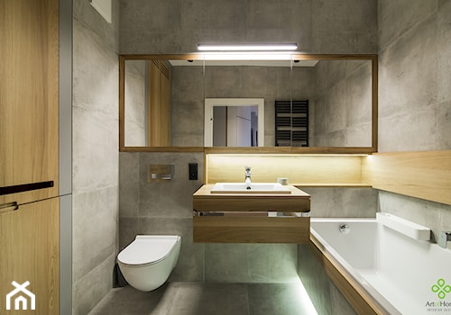 przytulne mieszkanie - Mała bez okna z lustrem łazienka, styl nowoczesny - zdjęcie od Art of Home