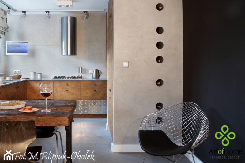kuchnia drewno/beton - Kuchnia, styl industrialny - zdjęcie od Art of Home