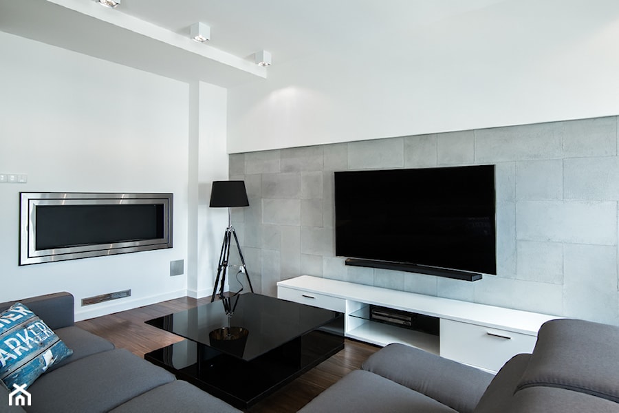 apartament w Warszawie - Średni biały szary salon, styl nowoczesny - zdjęcie od Art of Home