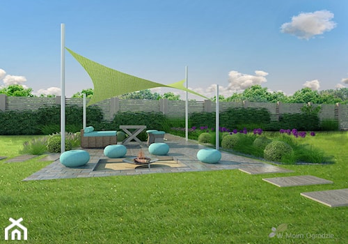 Ogród nowoczesny w Konstancinie Jeziornej - zdjęcie od w Moim Ogrodzie