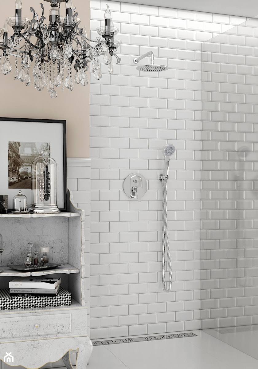 Łazienka - Mała bez okna łazienka, styl glamour - zdjęcie od FERRO
