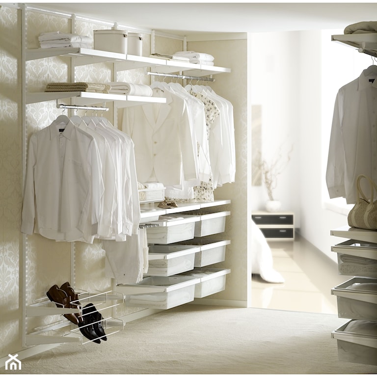biały system szafek do garderoby