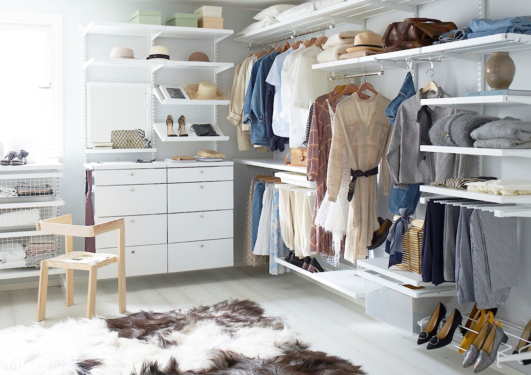 biała garderoba, system do garderoby, garderoba w stylu skandynawskim