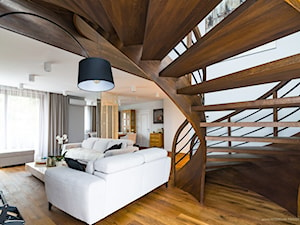Dom w Rzeszowie - realizacja - Duży biały salon, styl tradycyjny - zdjęcie od Interium Projekt