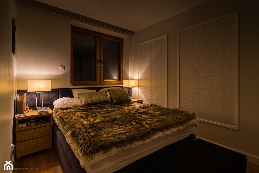 Dom w Rzeszowie - realizacja - Mała szara sypialnia, styl tradycyjny - zdjęcie od Interium Projekt