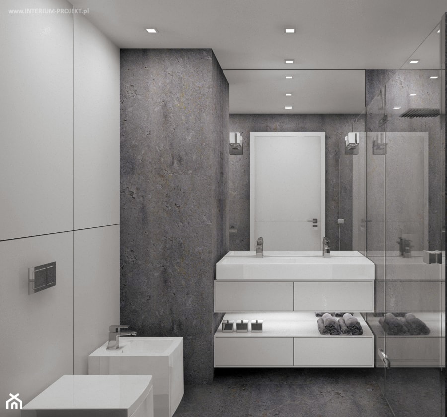 Łazienka minimalistyczna - zdjęcie od Interium Projekt