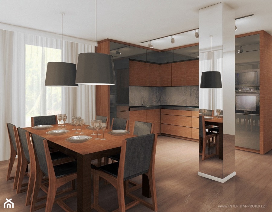 Apartament w Rzeszowie - Jadalnia, styl nowoczesny - zdjęcie od Interium Projekt