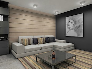 Salon w domu z bali - zdjęcie od Interium Projekt