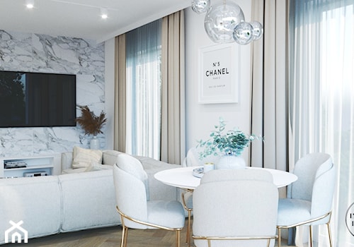 Apartament w Rzeszowie - Salon, styl glamour - zdjęcie od Interium Projekt