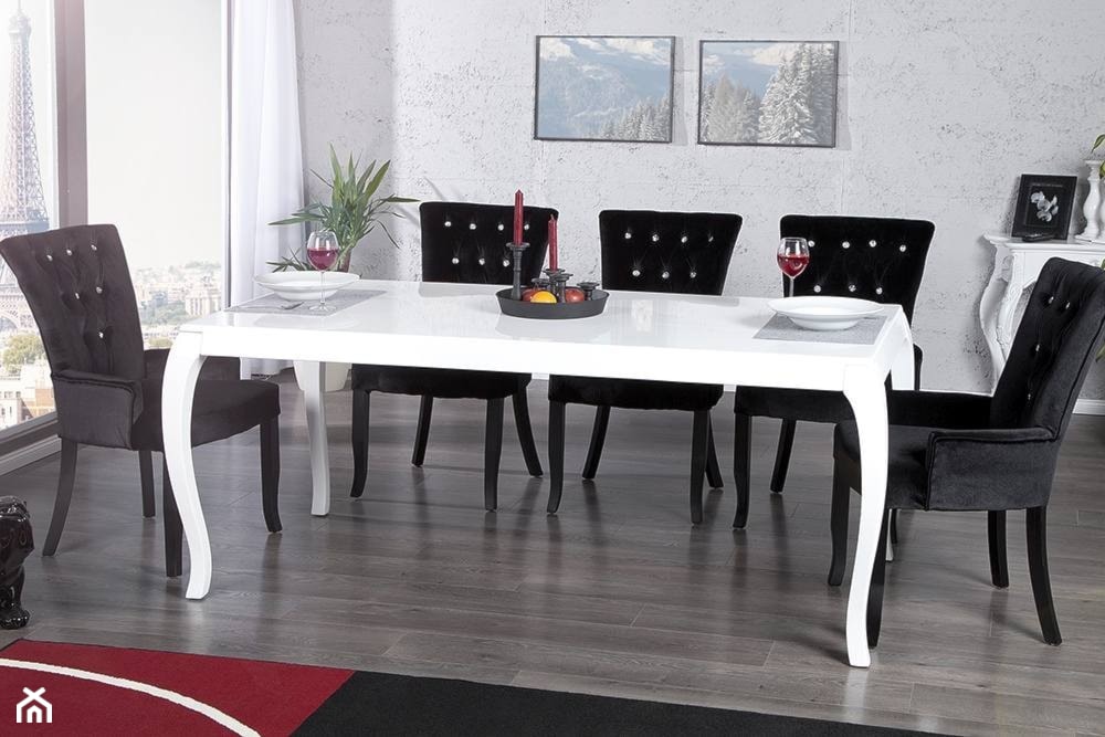 Biały stół Barocco, 180 cm - zdjęcie od onemarket.pl - meble i dodatki - Homebook