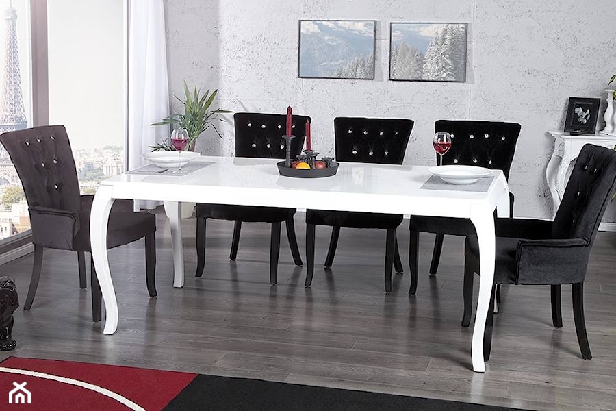 Biały stół Barocco, 180 cm - zdjęcie od onemarket.pl - meble i dodatki