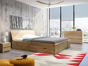 Łóżko drewniane bukowe z szufladami Skandica VESTRE Maxi & DR - zdjęcie od onemarket.pl - meble i dodatki