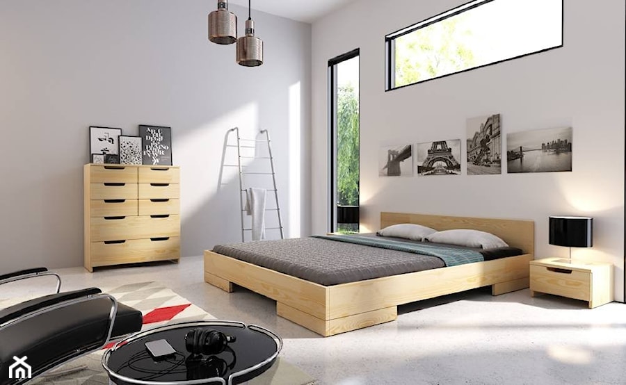 Łóżko drewniane sosnowe Skandica SPECTRUM Niskie - zdjęcie od onemarket.pl - meble i dodatki