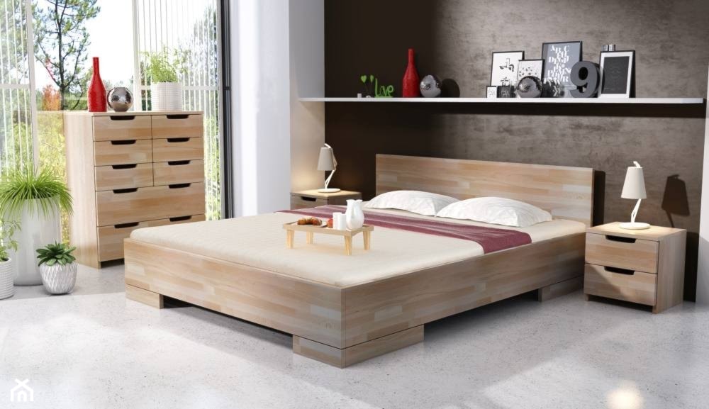 Łóżko drewniane bukowe ze skrzynią na pościel Skandica SPECTRUM Maxi & ST - zdjęcie od onemarket.pl - meble i dodatki - Homebook