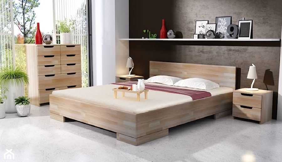 Łóżko drewniane bukowe ze skrzynią na pościel Skandica SPECTRUM Maxi & ST - zdjęcie od onemarket.pl - meble i dodatki