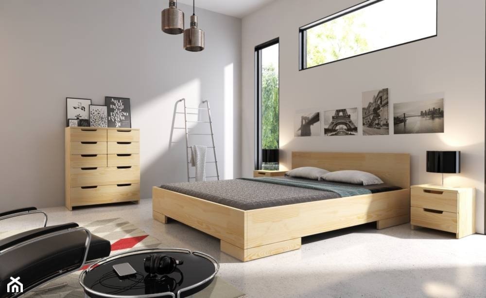 Łóżko drewniane sosnowe ze skrzynią na pościel Skandica SPECTRUM Maxi & ST - zdjęcie od onemarket.pl - meble i dodatki - Homebook