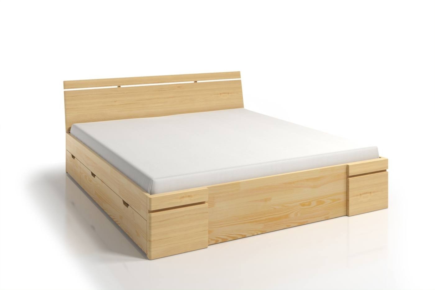 Łóżko drewniane sosnowe z szufladami Skandica SPARTA Maxi & DR - zdjęcie od onemarket.pl - meble i dodatki - Homebook