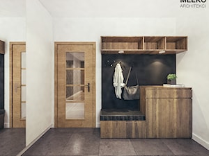 Dom w stylu nowoczesnym pod Mielcem - Średni z wieszakiem biały hol / przedpokój, styl nowoczesny - zdjęcie od MEEKO Architekci