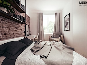 Mieszkanie loft w Mielcu - Średnia szara z biurkiem sypialnia, styl industrialny - zdjęcie od MEEKO Architekci