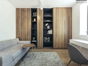Dom w stylu nowoczesnym pod Mielcem - Średnia biała z biurkiem sypialnia, styl nowoczesny - zdjęcie od MEEKO Architekci