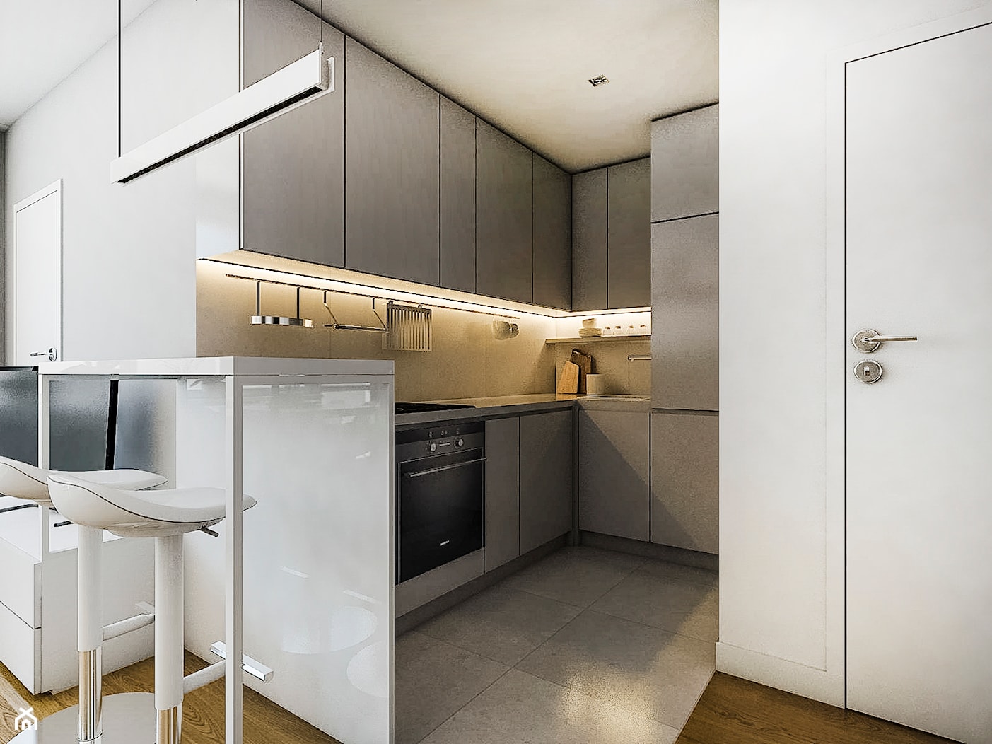 Mieszkanie 40 m w Krakowie - Kuchnia, styl nowoczesny - zdjęcie od MEEKO Architekci - Homebook