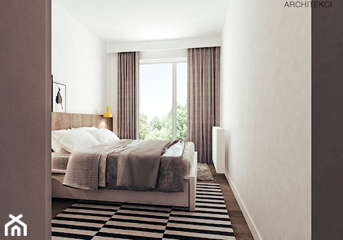 Mieszkanie w stylu skandynawskim w Warszawie - Mała szara sypialnia, styl skandynawski - zdjęcie od MEEKO Architekci
