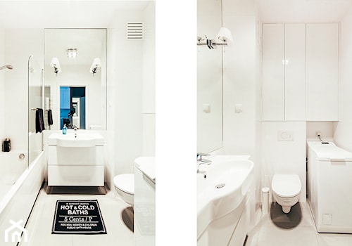 Kompaktowe mieszkanie w Krakowie - Mała bez okna z pralką / suszarką łazienka, styl nowoczesny - zdjęcie od MEEKO Architekci