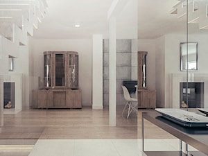 Dom w stylu minimalistycznym - Duży biały hol / przedpokój, styl minimalistyczny - zdjęcie od MEEKO Architekci