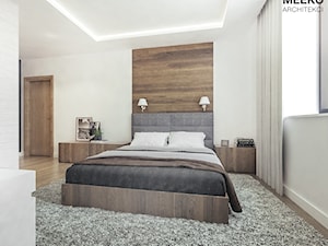 Dom w stylu nowoczesnym pod Mielcem - Duża biała sypialnia, styl nowoczesny - zdjęcie od MEEKO Architekci
