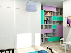 Mieszkanie Rembertów 80 m2 - Średni biały szary pokój dziecka dla dziecka dla chłopca, styl nowoczesny - zdjęcie od design me too