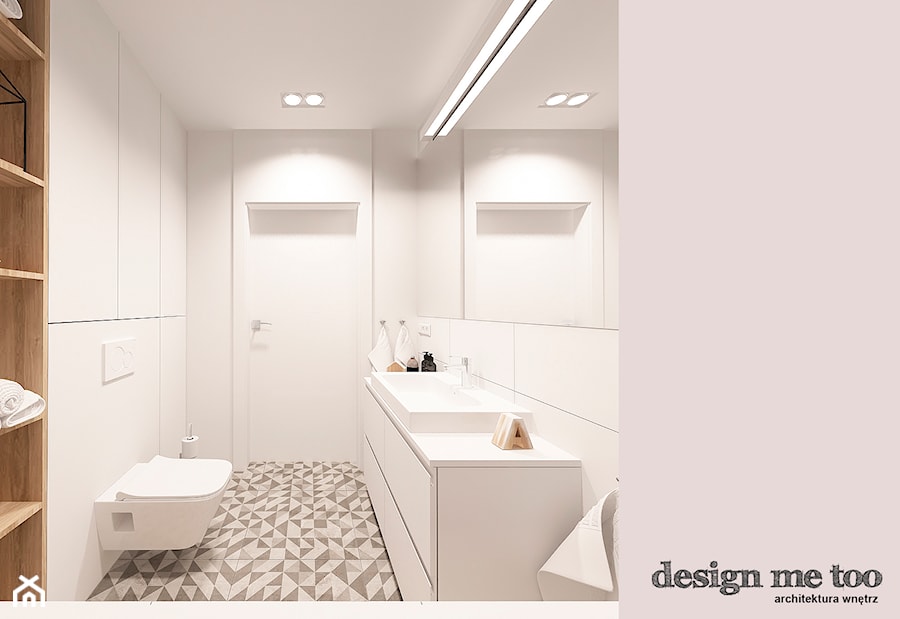 ARTYSTYCZNY ŻOLIBORZ W SKANDYNAWSKIM WYDANIU - Średnia łazienka, styl minimalistyczny - zdjęcie od design me too