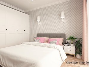 SZCZYPTA FRANCJI NA BIAŁÓŁĘCE - Średnia biała szara sypialnia, styl glamour - zdjęcie od design me too