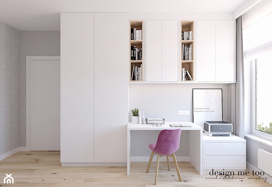 CIEPŁO SKANDYNAWSKICH WNĘTRZ - Małe szare biuro, styl nowoczesny - zdjęcie od design me too