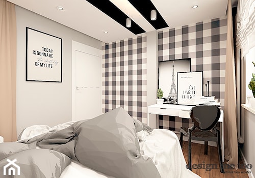 NOWOCZESNE MIĘDZYZDROJE - Średnia szara sypialnia, styl nowoczesny - zdjęcie od design me too